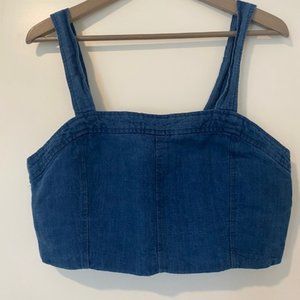Wilfred Blue Linen Crop top